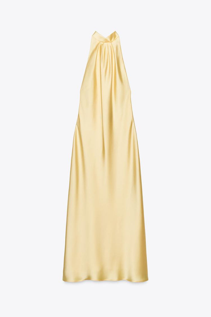 Liora – Rochie Midi de Damă Elegantă cu Spate Deschis