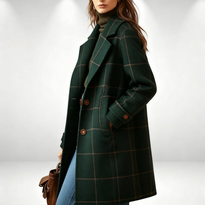 Beatrice - Palton din lână în carouri