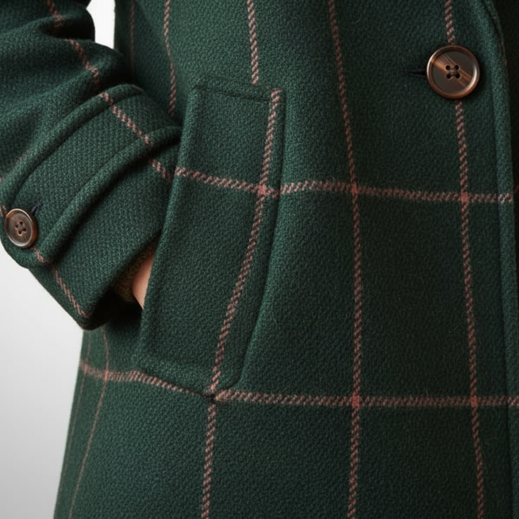 Beatrice - Palton din lână în carouri