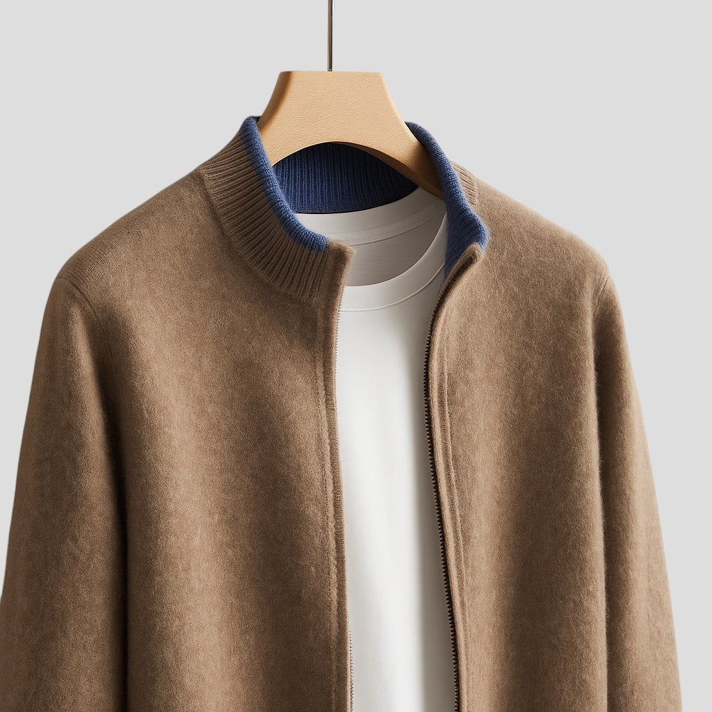 Vlad | Jachetă din tricot cu fermoar