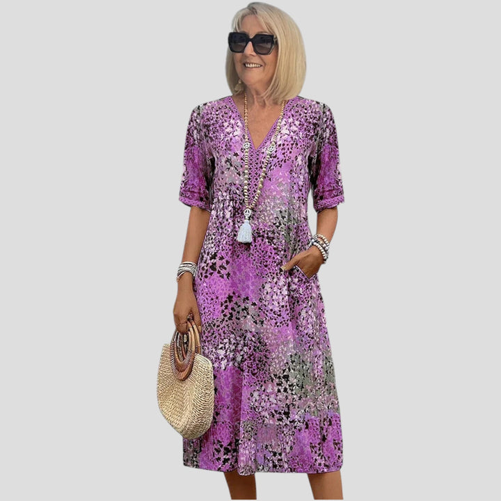 Nina – Rochie Midi de Damă Elegantă Vie