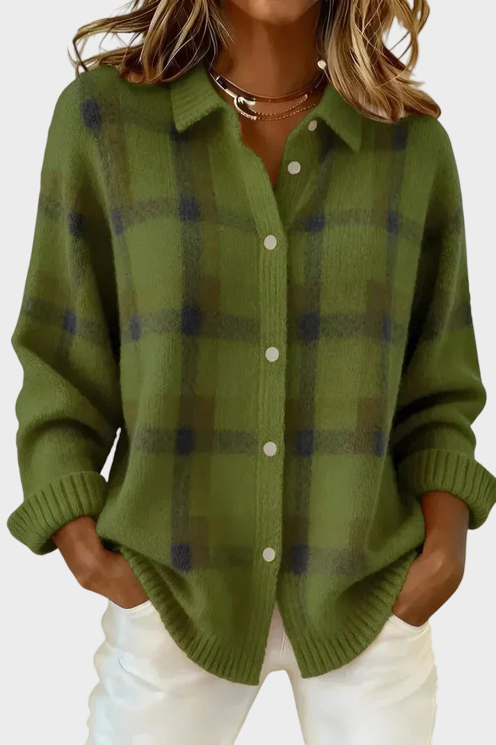 Maria - Cămașă tricotată pentru femei cu nasturi