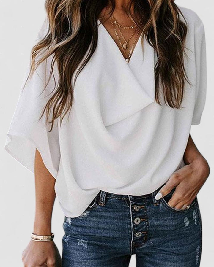 Helga - Bluză cu Mâneci Tip Băta