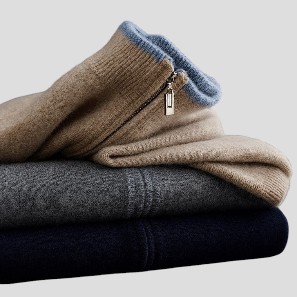 Vlad | Jachetă din tricot cu fermoar