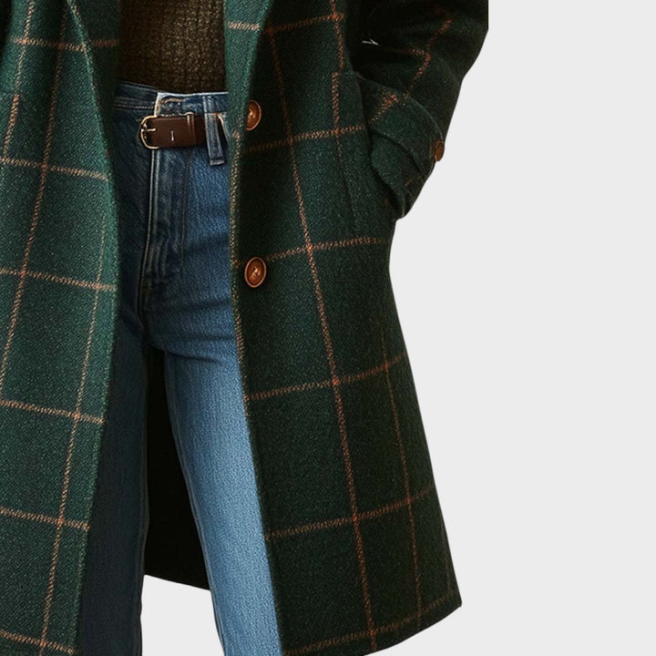 Beatrice - Palton din lână în carouri