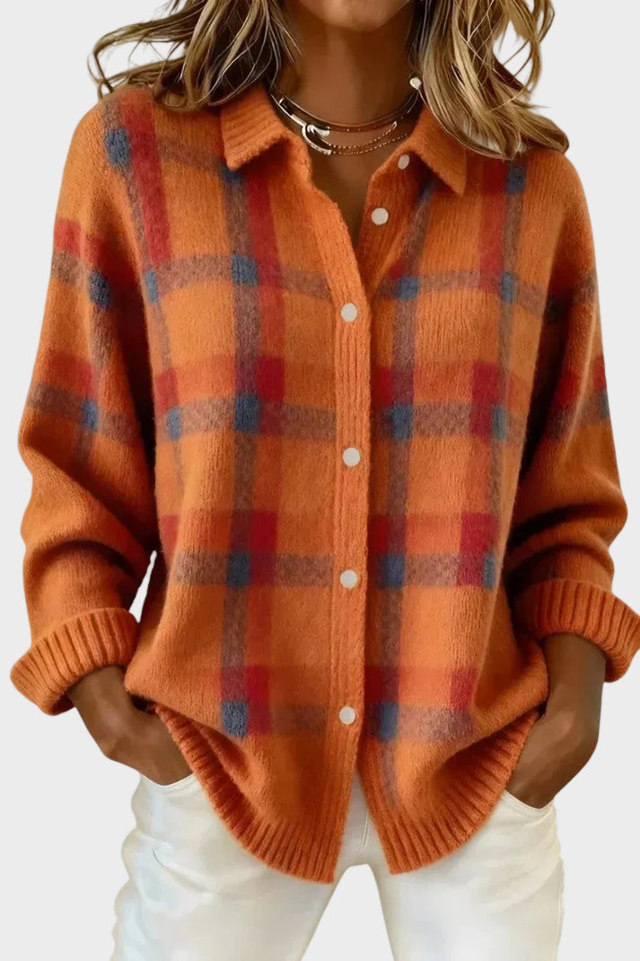 Maria - Cămașă tricotată pentru femei cu nasturi