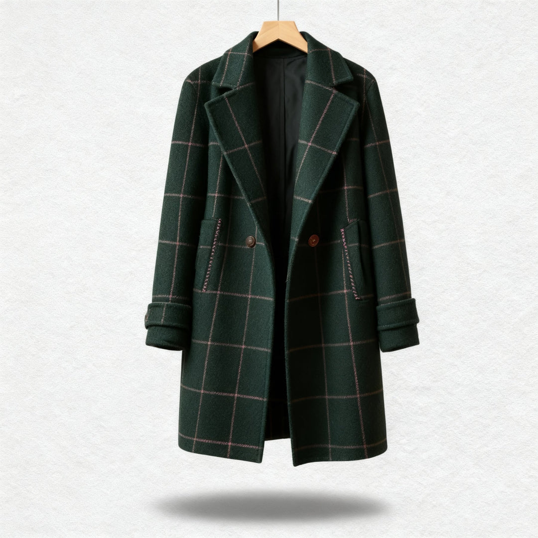 Beatrice - Palton din lână în carouri