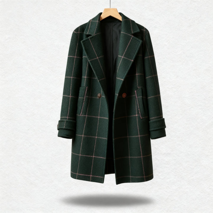 Beatrice - Palton din lână în carouri